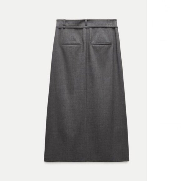 ZARA BELTED PENCIL SKIRT - Picture 4 of 5